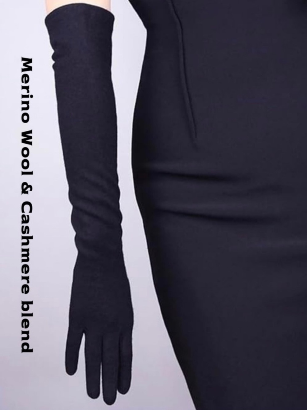 LUXURY CASHMERE WOOL OPERA LENGTH GLOVES